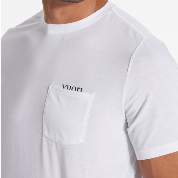 Vuori Men's Current White Pocket T-Shirt - Picture 1 of 8